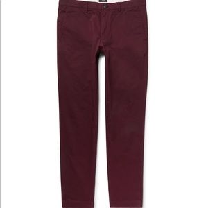 Club Monaco Burgundy Connor Slim-Fit Twill Chinos